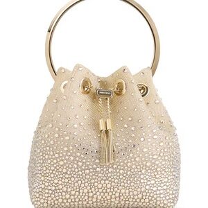 New Jimmy Choo Crystal Embellished Bon Bon Wristlet with Tags
